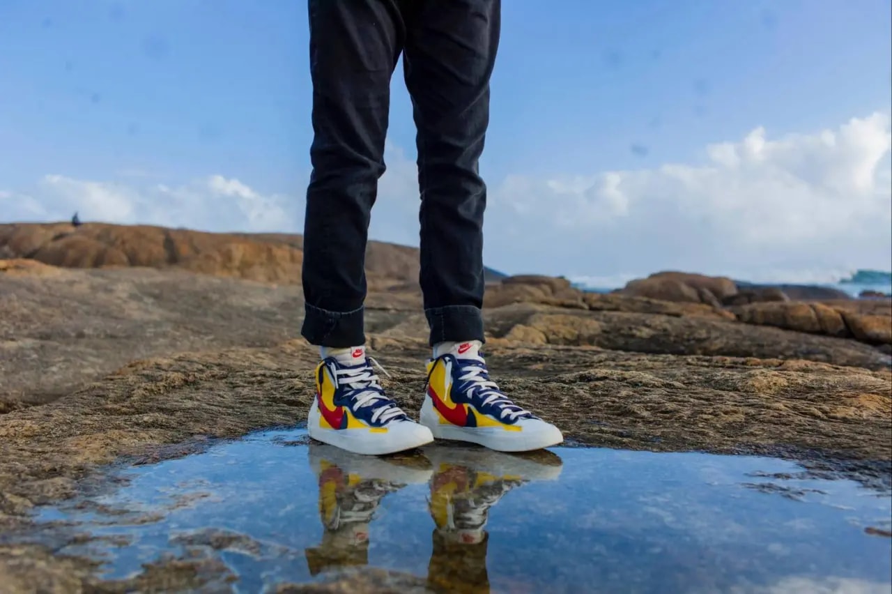 Giày Sacai x Nike Blazer Mid 'Maize Navy' BV0072-700 — ảnh 2