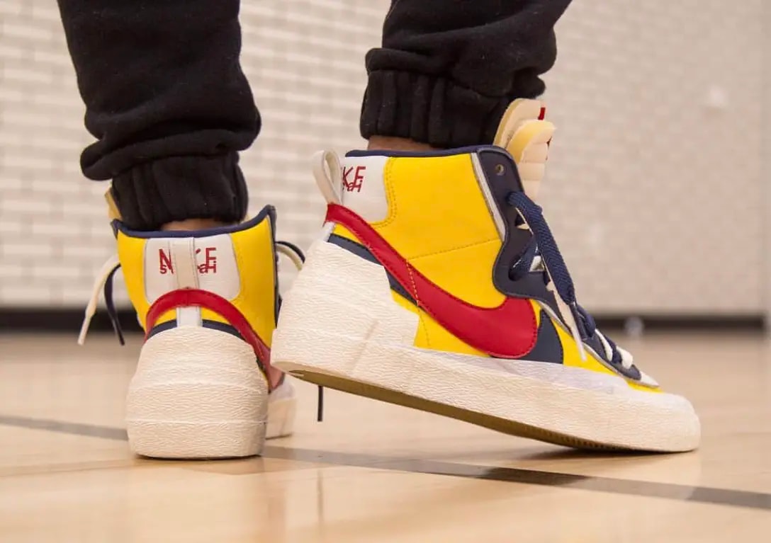 Giày Sacai x Nike Blazer Mid 'Maize Navy' BV0072-700 — ảnh 4