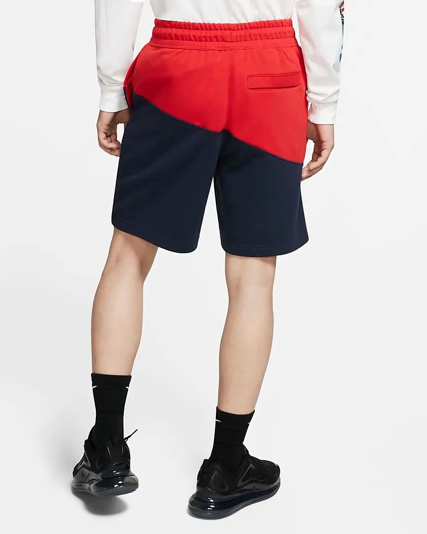 Quần Nike Sportswear Swoosh French Terry Navy Red Short BV5310-657 — ảnh 4