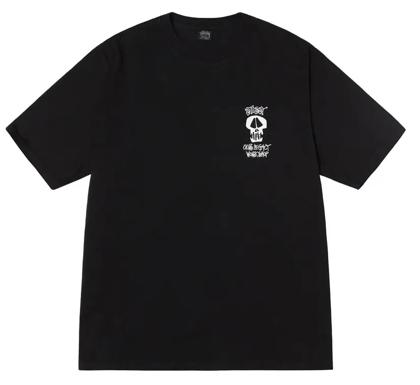 Áo Stussy x Our Legacy Work Shop Surf Skull Pigment Dyed Tee 'Black' — ảnh 2