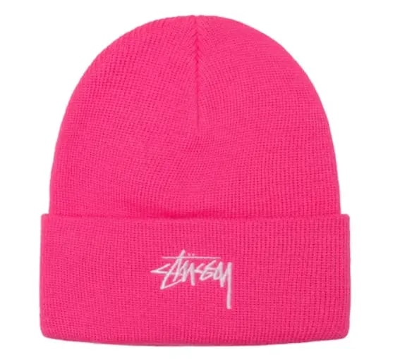 Mũ Stussy x Our Legacy Work Shop Yin Yang Beanie 'Fucshia' — ảnh 2
