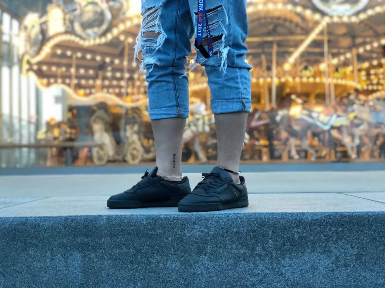 Giày Adidas Yeezy Powerphase Calabasas 'Core Black' CG6420 — ảnh 3