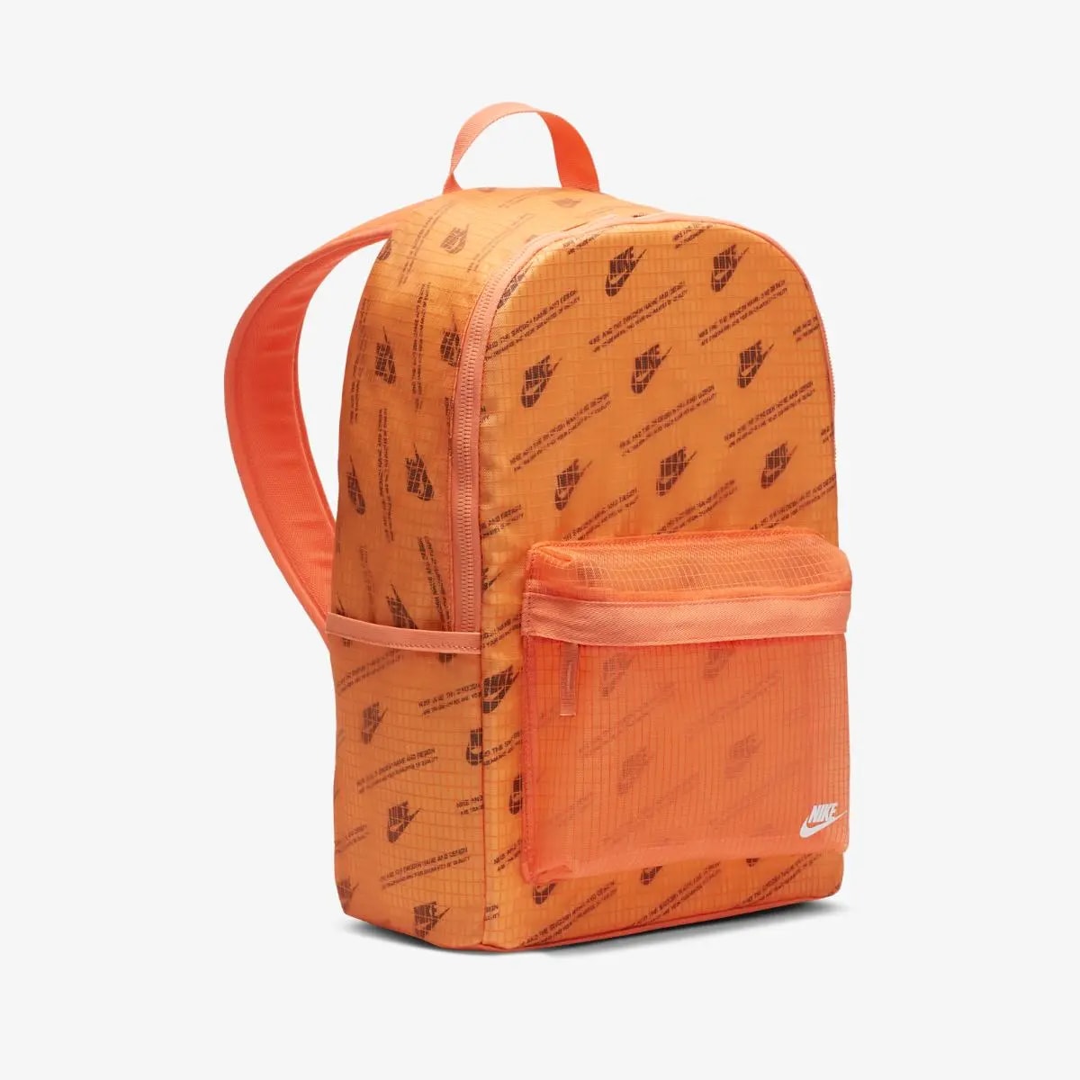 Balo Nike Heritage Backpack 2.0 MTRL Orange Black CK7444-884 — ảnh 2