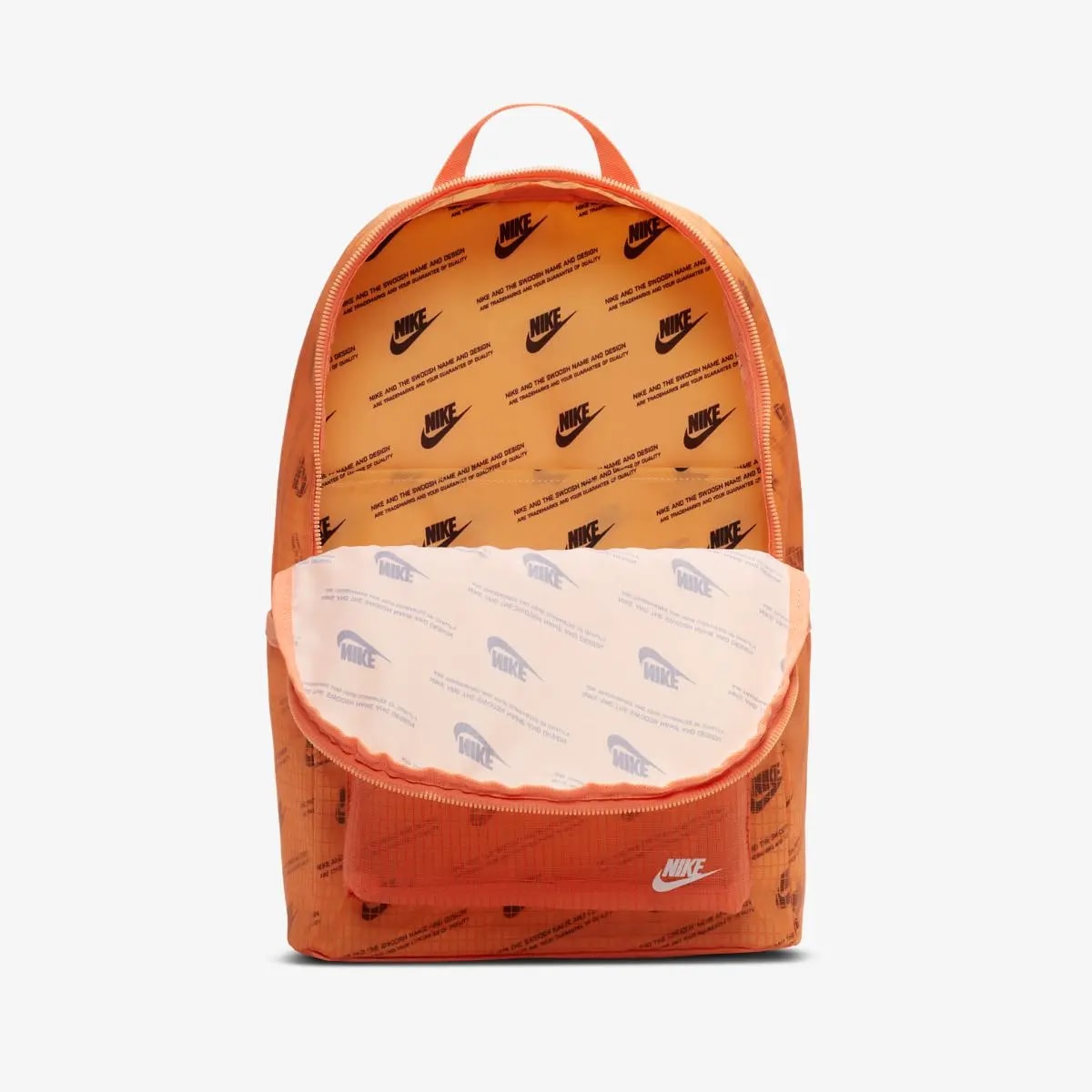 Balo Nike Heritage Backpack 2.0 MTRL Orange Black CK7444-884 — ảnh 4