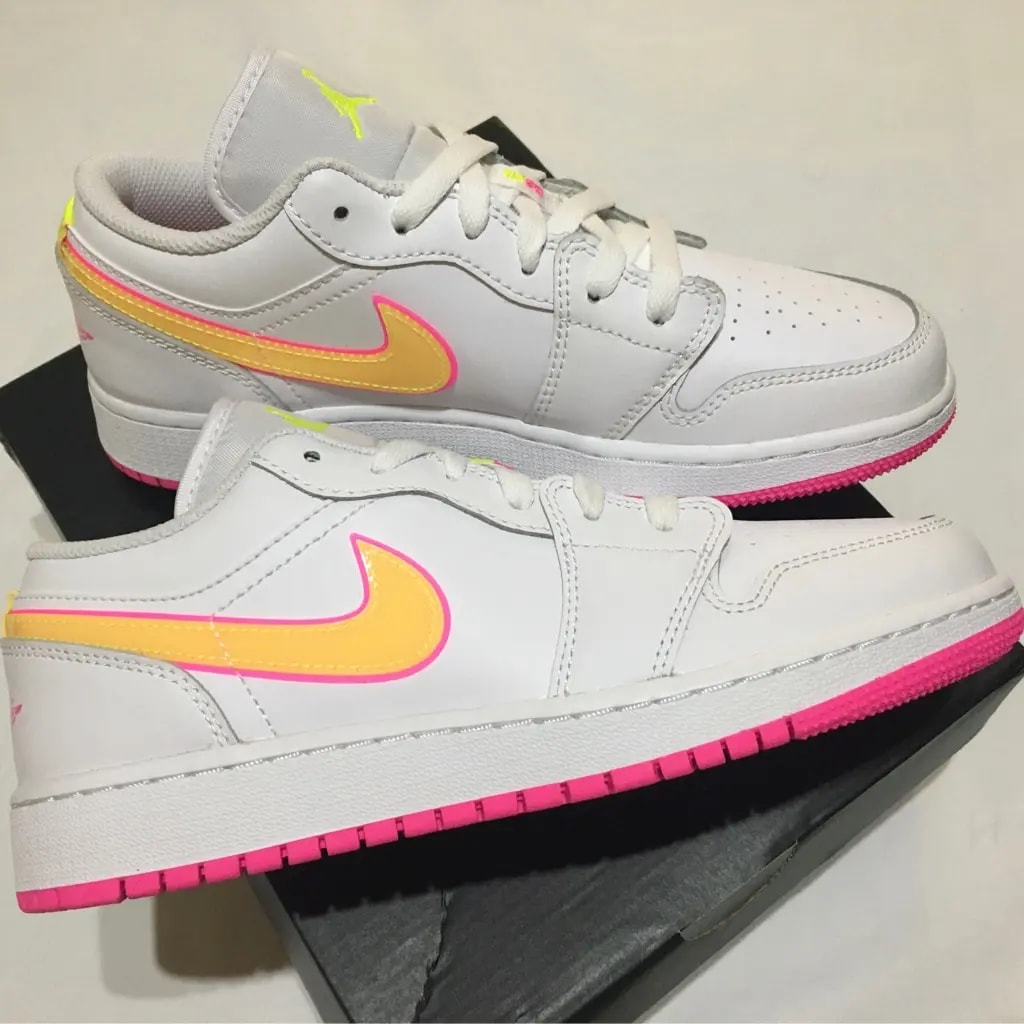 Giày Nike Air Jordan 1 Low GS 'Edge Glow' CV4610-100 — ảnh 3