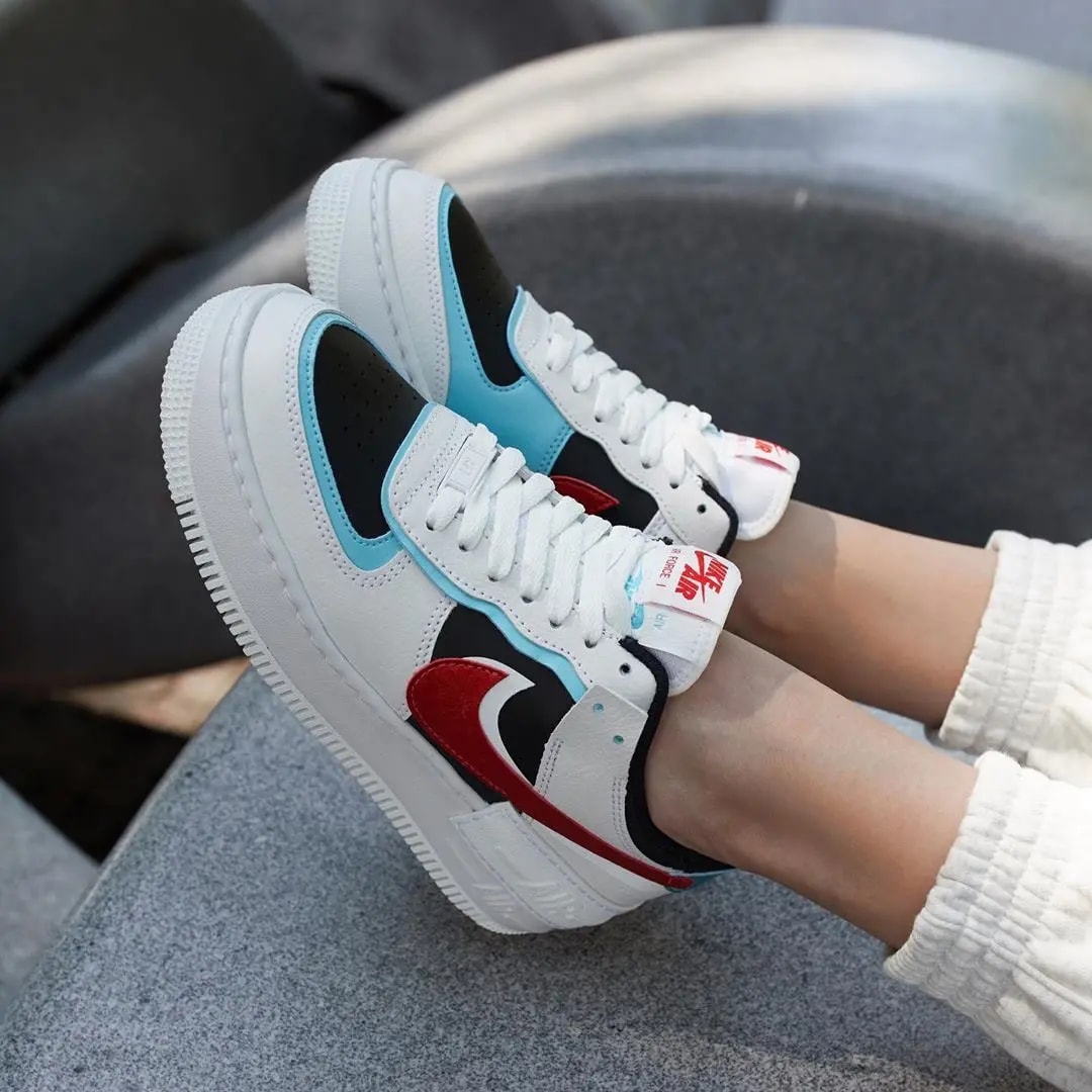Giày Nike Wmns Air Force 1 Shadow 'White Bleached Aqua' DA4291-100 — ảnh 2