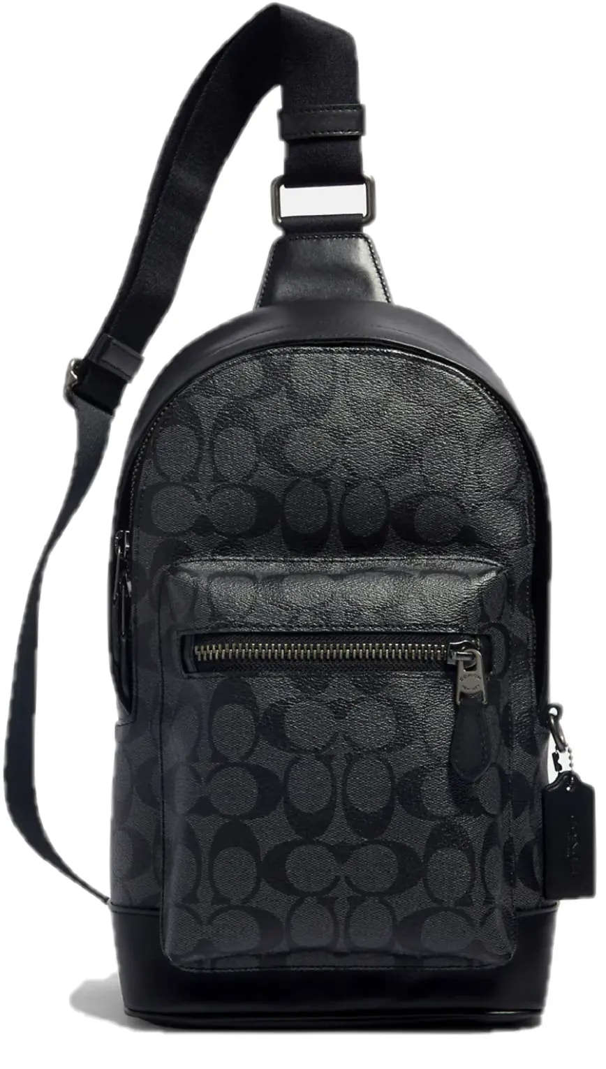 Túi Coach West Pack In Signature Canvas 'Black' 2853-QBAF4 — kich-thuoc: 19-5-x-33-x-8-cm