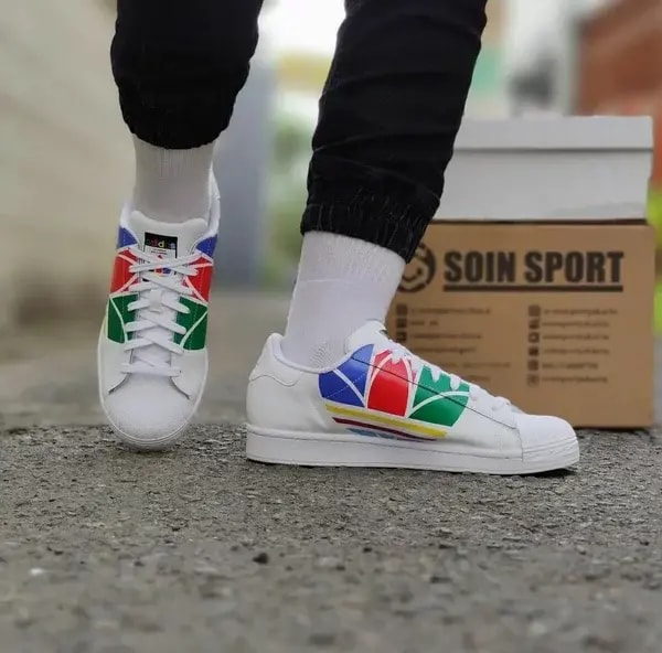 Giày Adidas Superstar Pure 'Colorful Trefoil Cloud White' FU9519 — ảnh 4