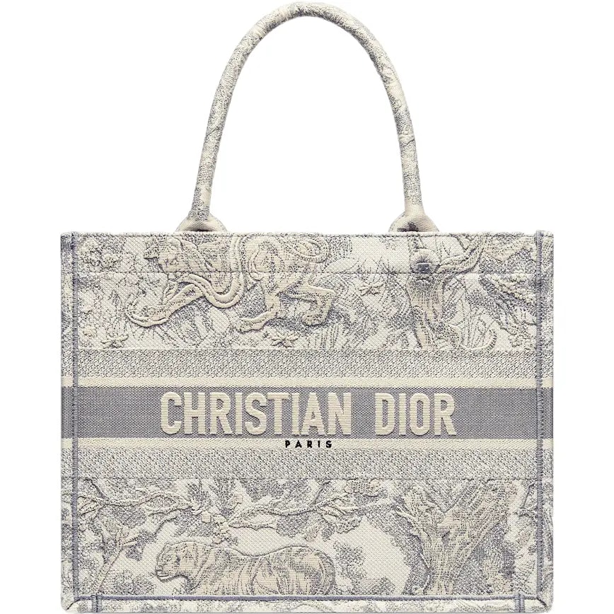 Túi Dior Medium Book Tote 'Gray Toile De Jouy Embroidery' M1296ZTDT-M932