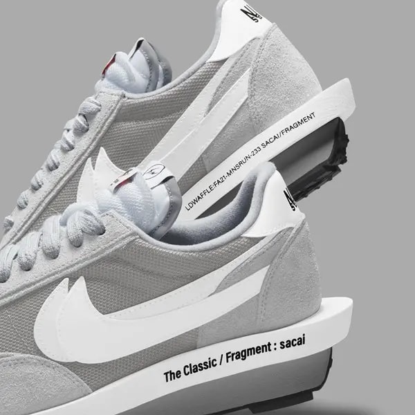 Giày Nike Fragment Design x sacai x LDV Waffle 'Light Smoke Grey' DH2684-001 — ảnh 3