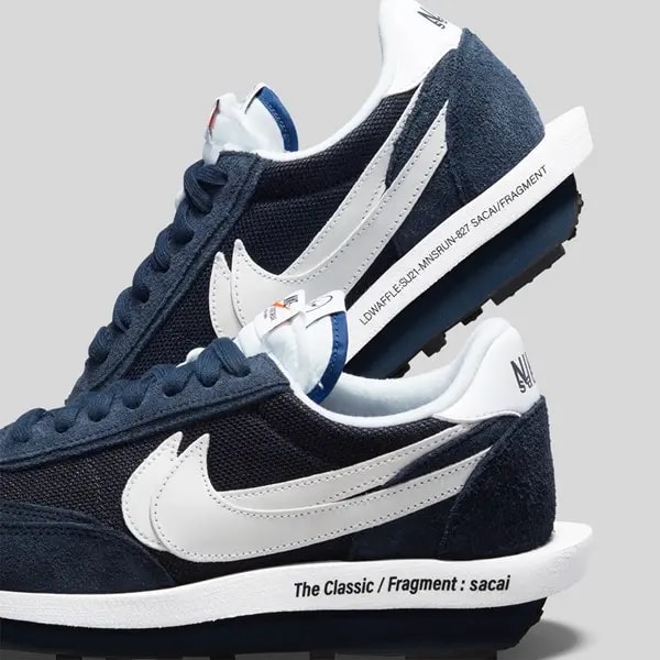 Giày Nike Fragment Design x sacai x LDV Waffle 'Blackened Blue' DH2684-400 — ảnh 3