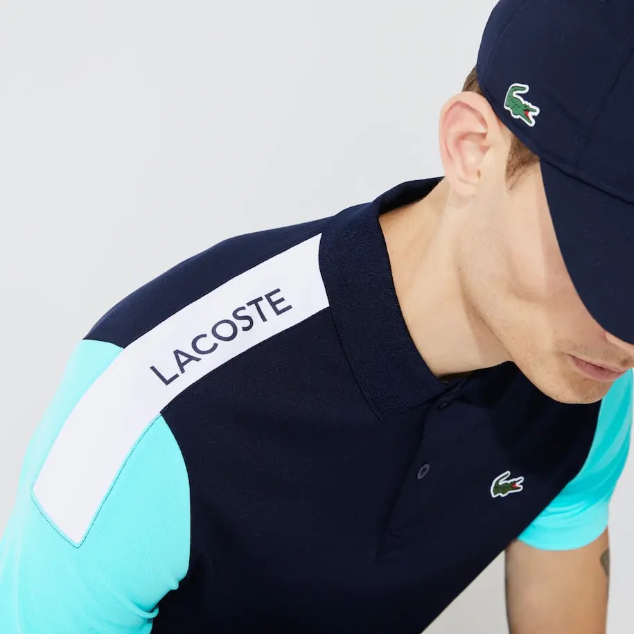 Áo Lacoste Polo SPORT Breathable Pique Turquoise DH4864-51-2YE — ảnh 2