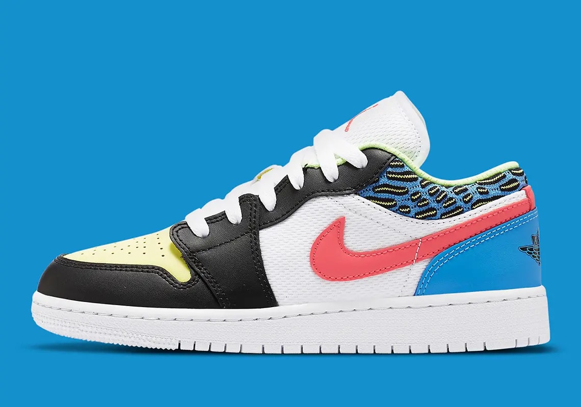 Giày Nike Air Jordan 1 Low GS 'Funky Patterns' DH5927-006 — ảnh 4