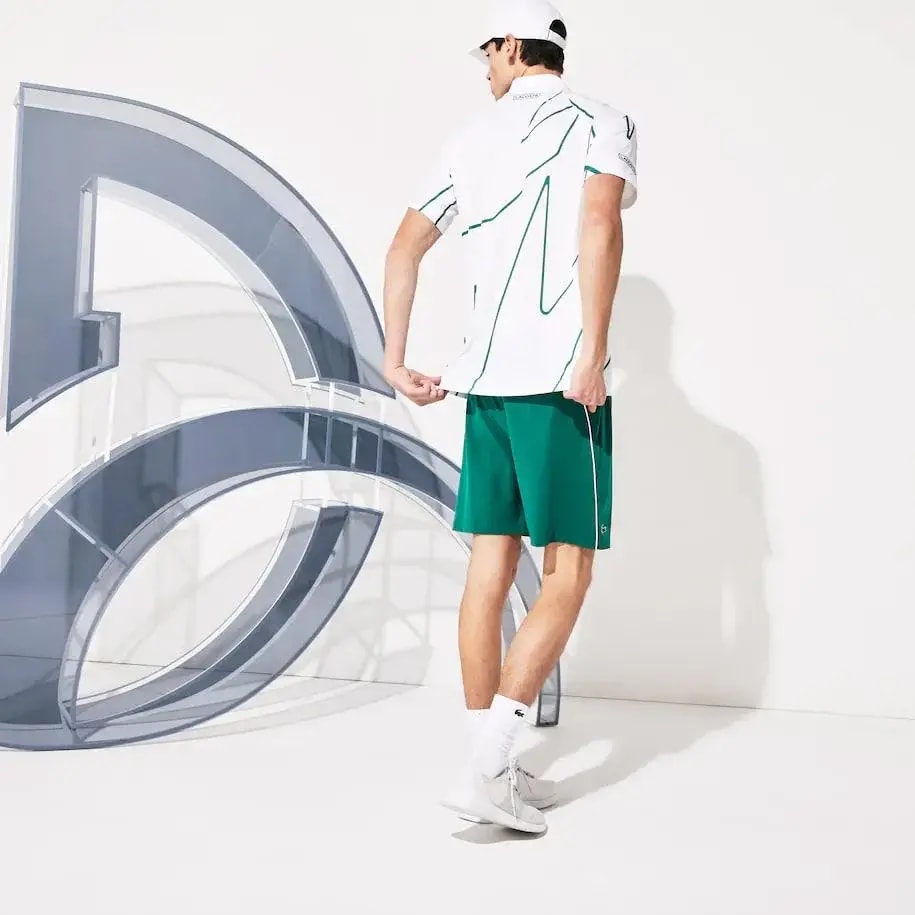 Áo Lacoste Men's SPORT x Novak Djokovic Print Breathable Polo Shirt DH6235-EAM — ảnh 2