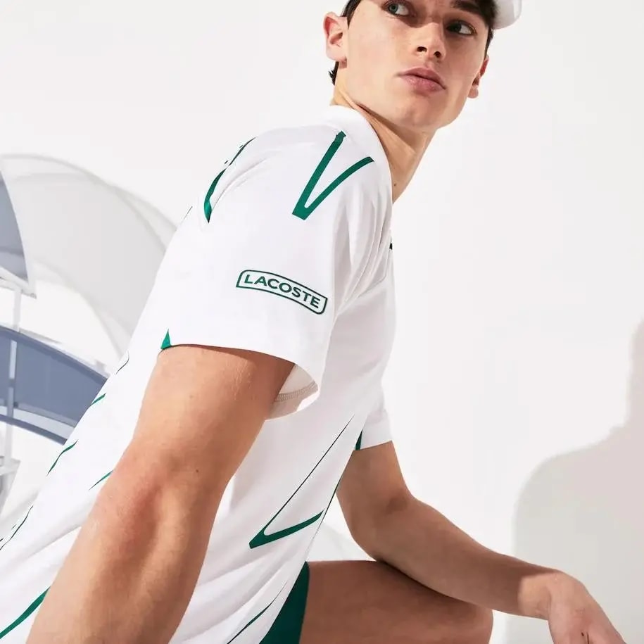 Áo Lacoste Men's SPORT x Novak Djokovic Print Breathable Polo Shirt DH6235-EAM — ảnh 4