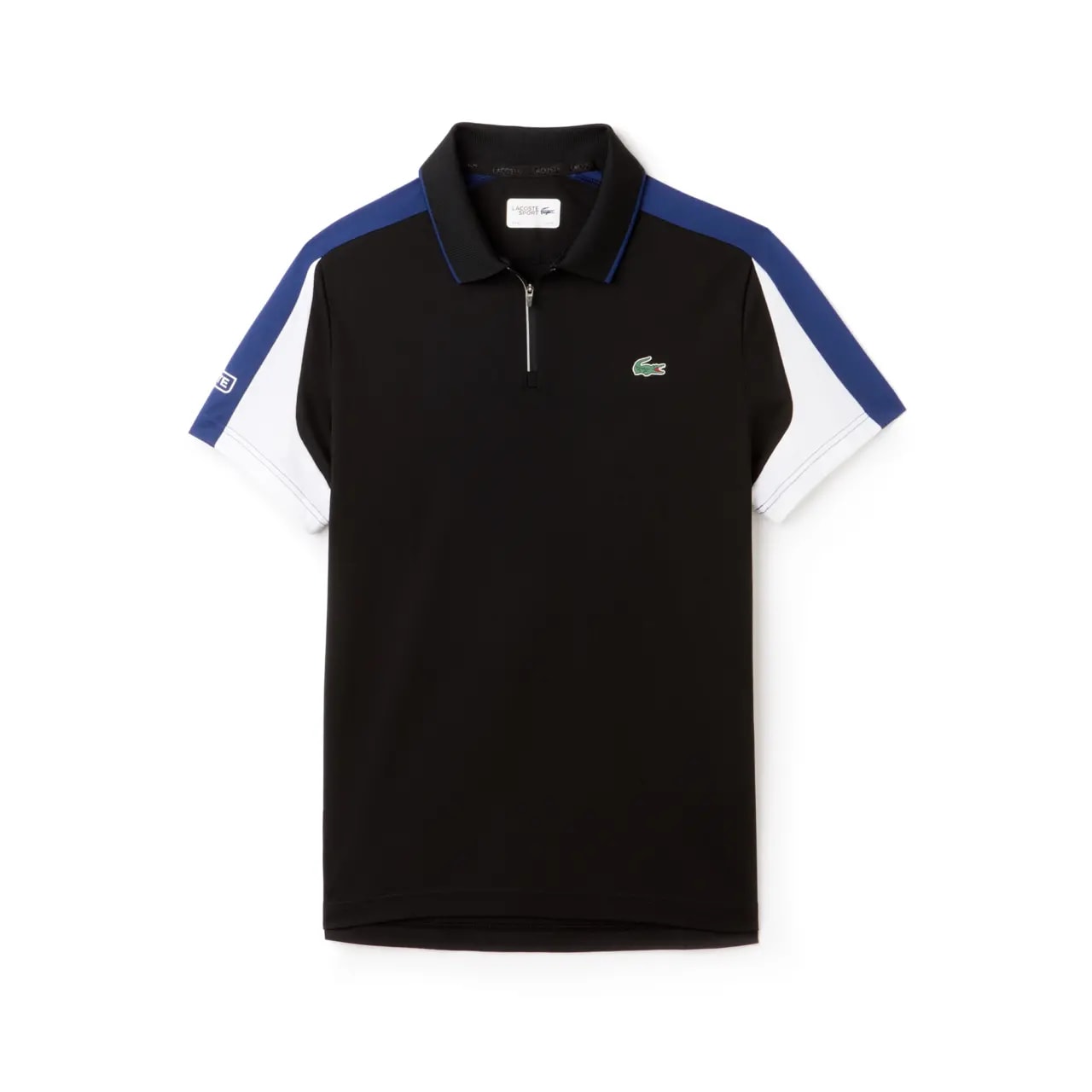 Áo Lacoste Polo Zip Neck Contrast Pique Black Navy DH9480-51-ED4 — tieu-de: lien-he-order