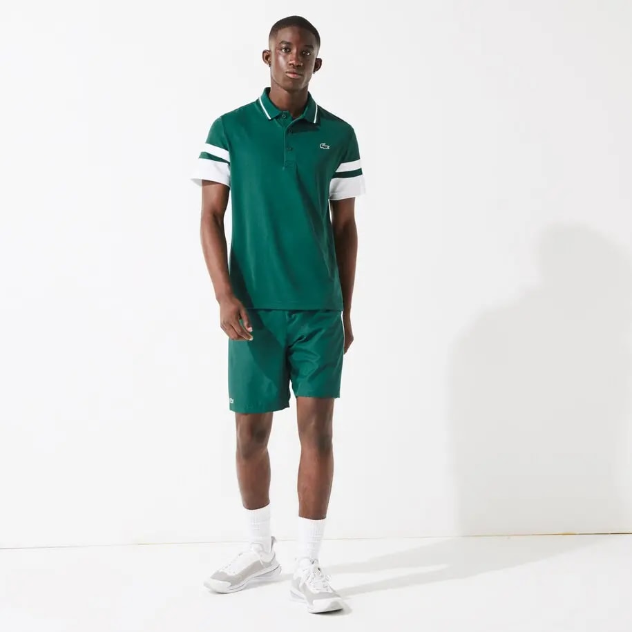 Áo Men’s Lacoste Sport Striped Polo Shirt 'Green' DH9681-UGA — ảnh 4