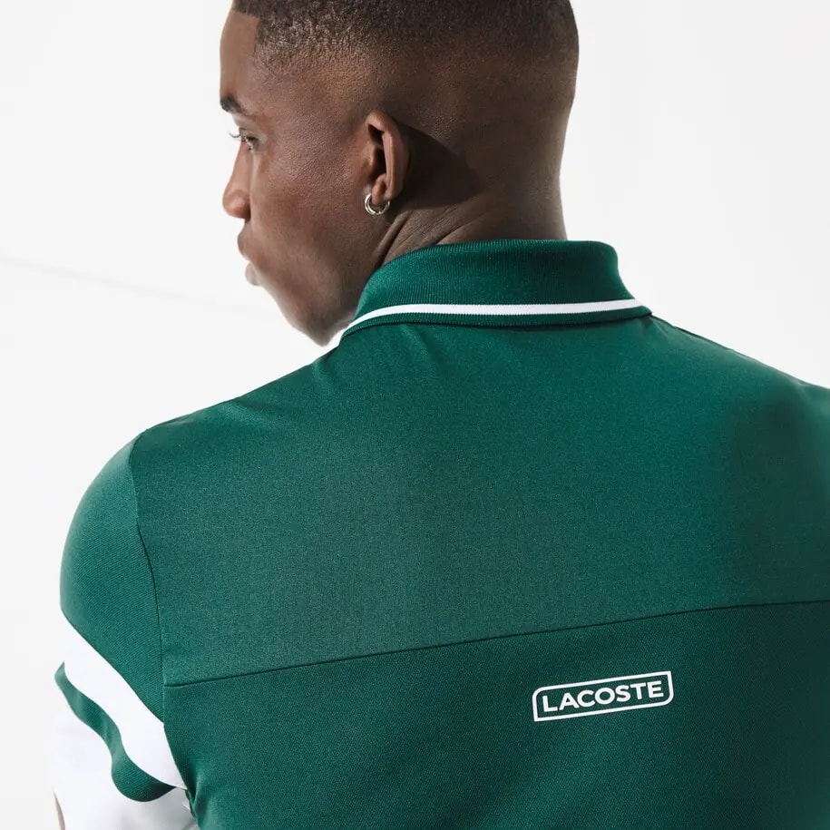 Áo Men’s Lacoste Sport Striped Polo Shirt 'Green' DH9681-UGA — ảnh 3