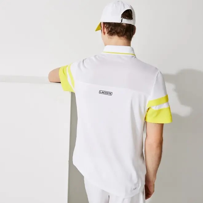 Áo Lacoste Striped Sleeves Breathable Polo Shirt DH9681-W22 — ảnh 3
