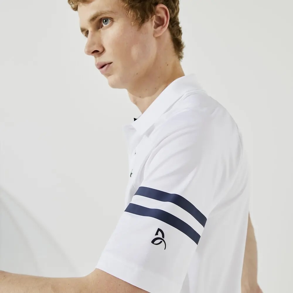Áo Lacoste Novak Djokovic Ultra Light Striped Polo DH9685-522 — ảnh 4