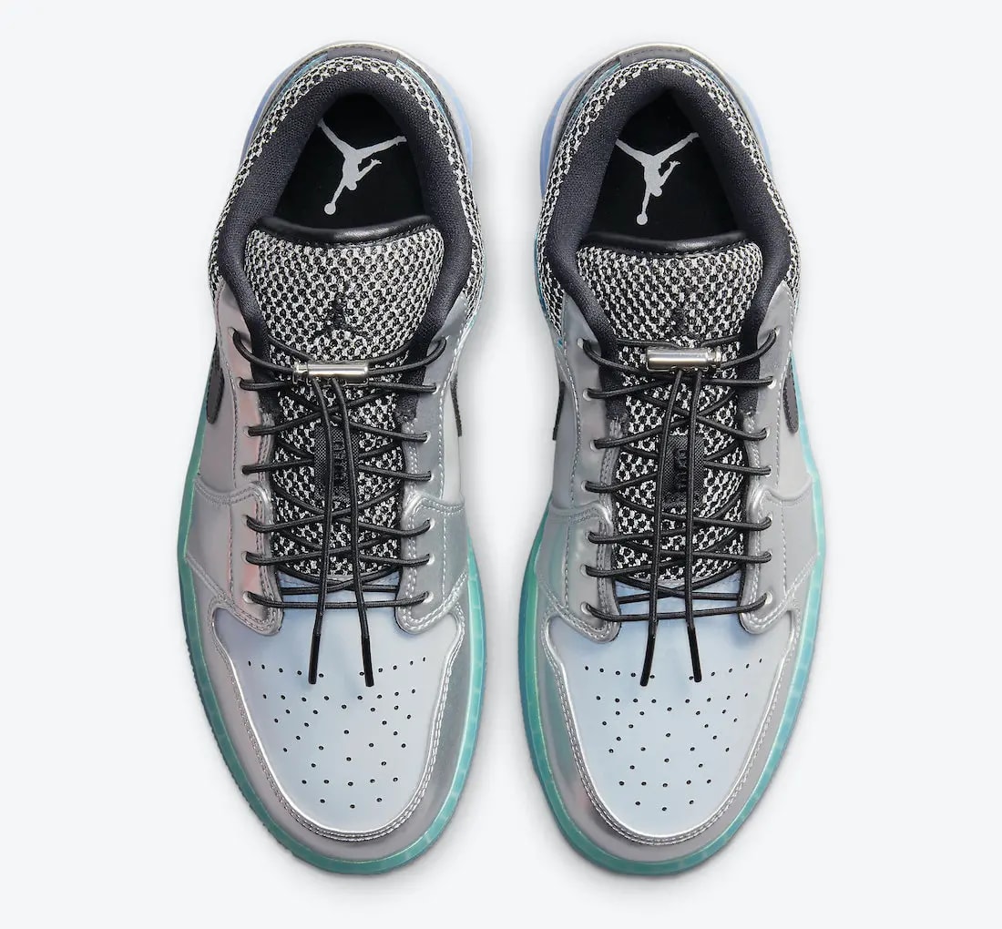 Giày Nike Wmns Air Jordan 1 Low SE 'Metallic Silver Gradient' DJ5199-109 — ảnh 4