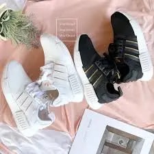 Giày Adidas Wmns NMD_R1 'Black Gold Metallic' FW6433 — ảnh 4