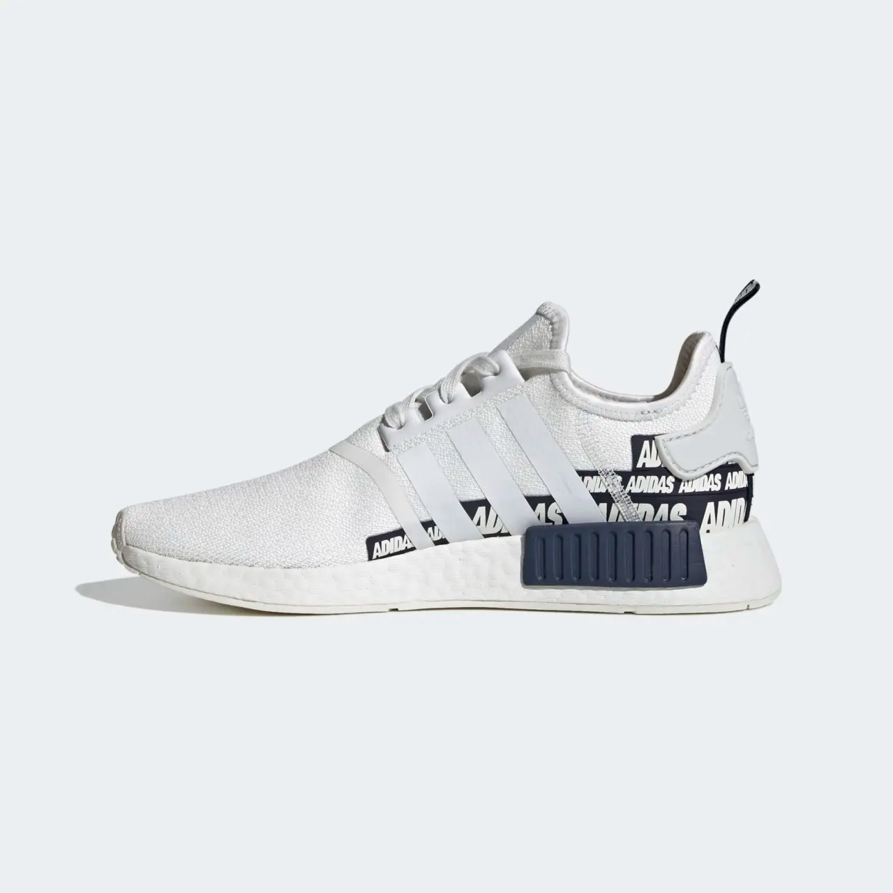 Giày Adidas NMD R1 'Wordmark Heel Crystal White Navy' FX6795 — ảnh 4