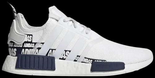 Giày Adidas NMD R1 'Wordmark Heel Crystal White Navy' FX6795 — kich-thuoc: 36 2/3