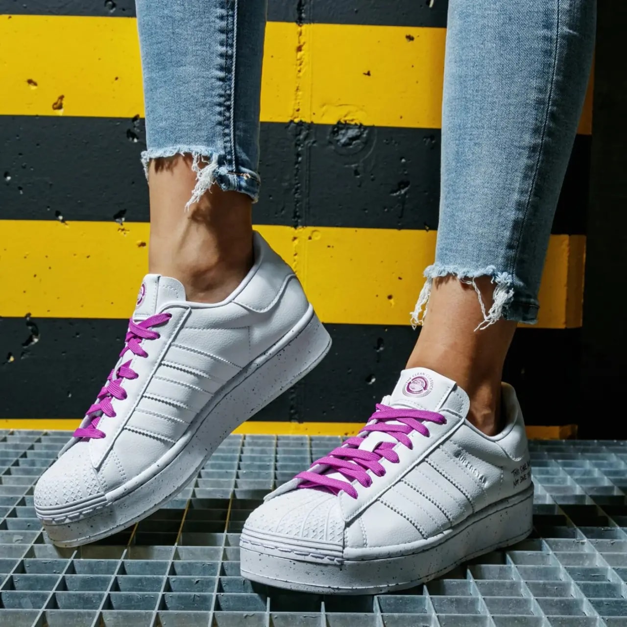 Giày Adidas Superstar Bold Clean Classics Collection 'White Purple' FY0129 — ảnh 5