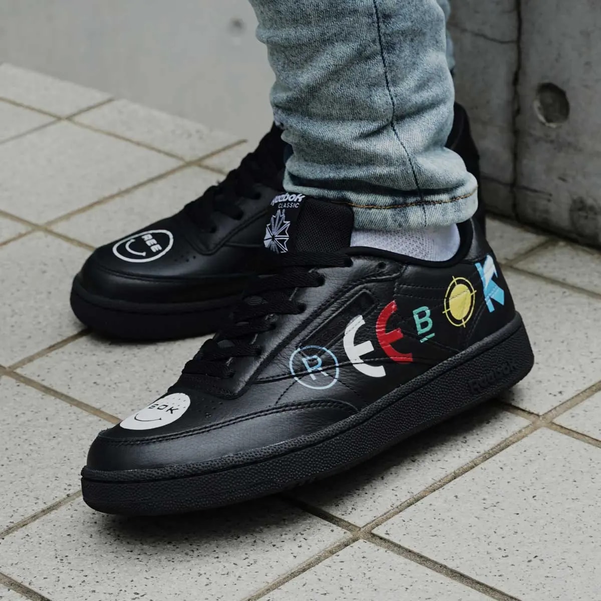 Giày Reebok BlackEyePatch x Club C 85 'Black' FY3074 — ảnh 2