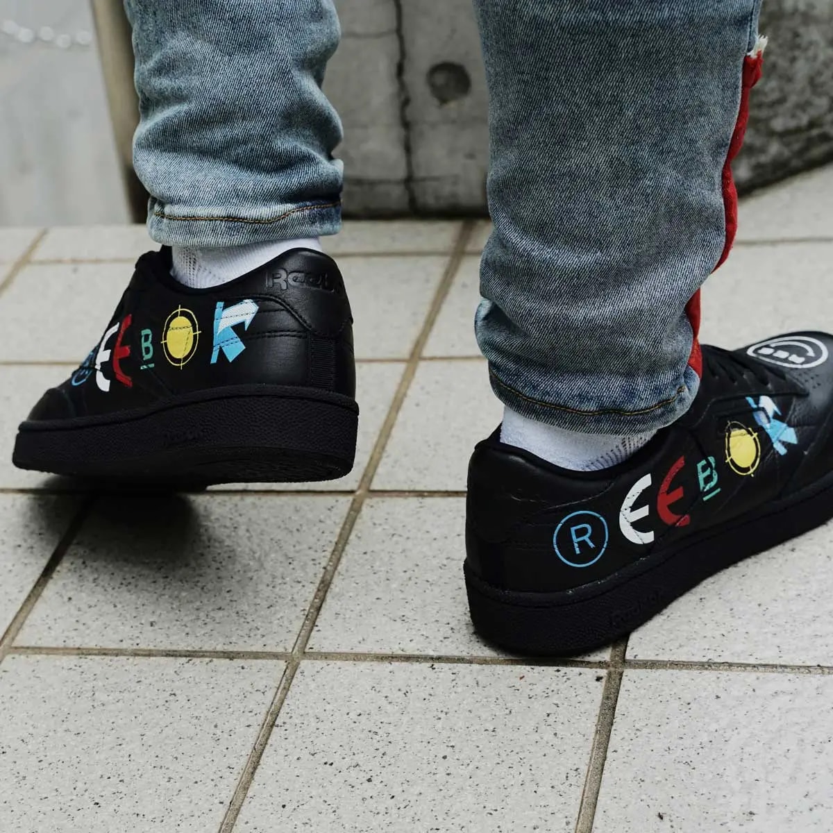 Giày Reebok BlackEyePatch x Club C 85 'Black' FY3074 — ảnh 4