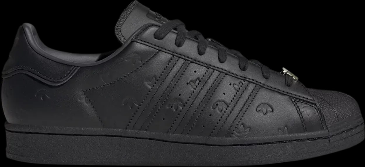 Giày Adidas Superstar 'Allover Debossed Trefoils Black' GY0026 — kich-thuoc: 40 2/3