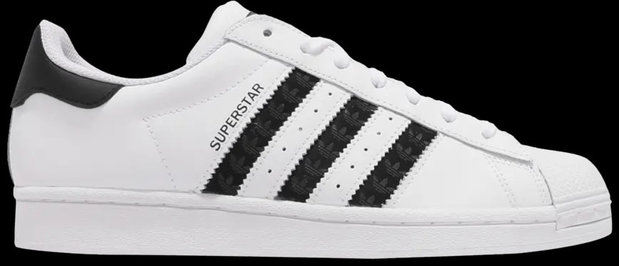 Giày Adidas Superstar 'Logo Stripes White Black' H68101 — kich-thuoc: lien-he-order
