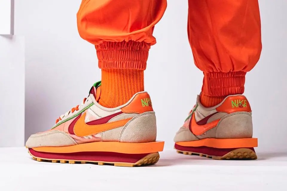 Giày Nike Sacai x Clot x LDWaffle 'Net Orange Blaze' DH1347-100 — ảnh 5