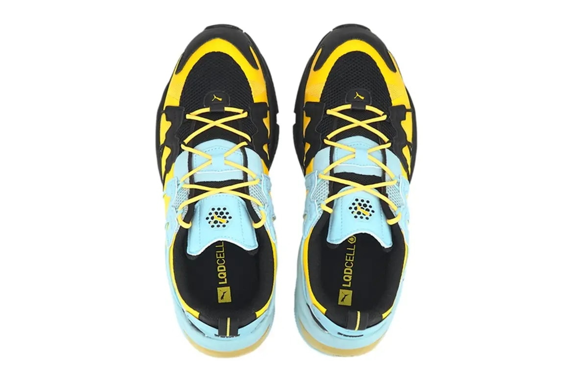 Giày Puma LQDCELL Omega Striped Knit 'Black Ultra Yellow' 371476-06 — ảnh 3