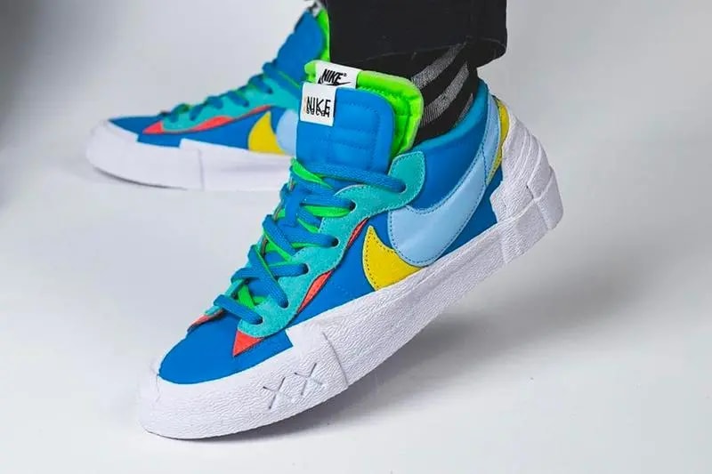 Giày Nike KAWS x sacai x Blazer Low 'Neptune Blue' DM7901-400 — ảnh 5