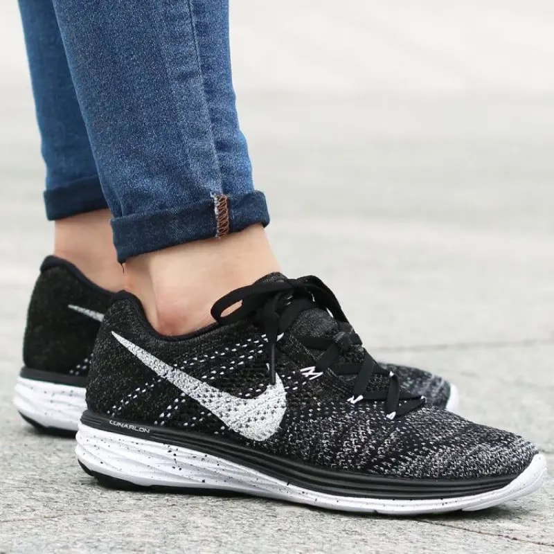 Giày Nike Wmns Flyknit Lunar 3 'Oreo' 698182-001 — ảnh 3