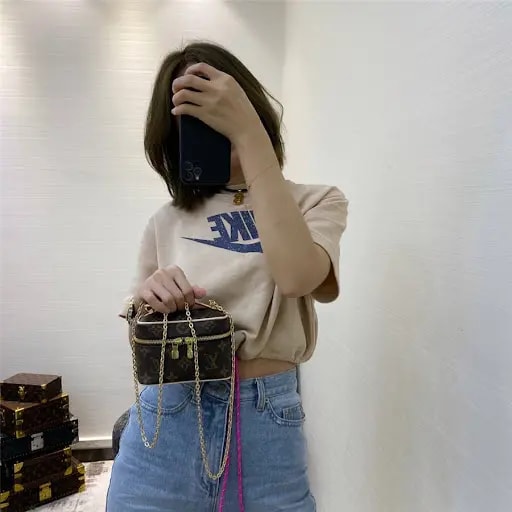 Túi Louis Vuitton Nice Nano Toiletry Pouch Monogram Brown Travel Bag M44936 — ảnh 2