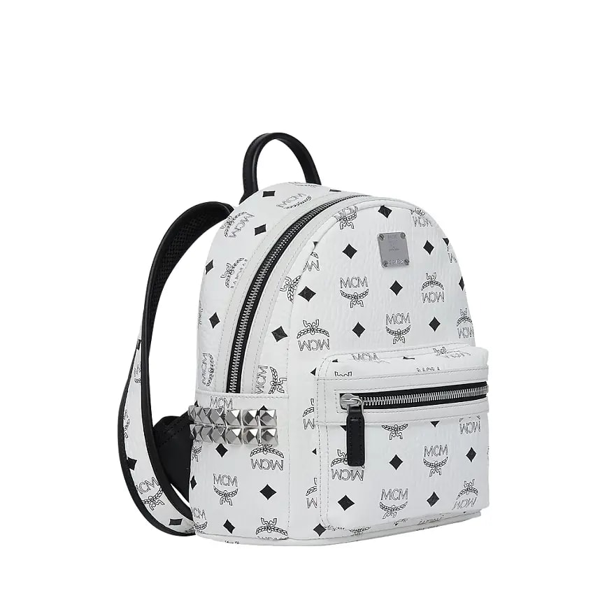 Túi MCM Stark Side Studs Backpack in Visetos MMK6SVE41WT001 — ảnh 5