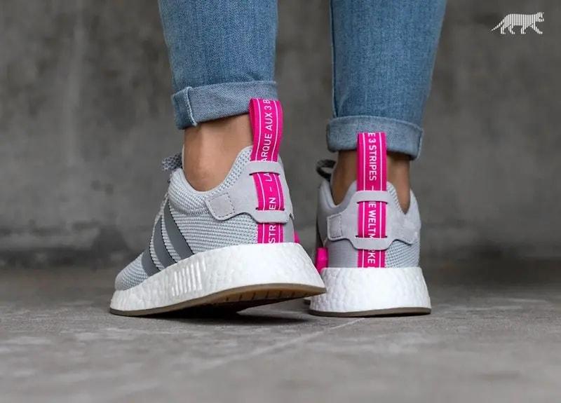 Giày Adidas NMD R2 Grey 'Shock Pink' BY9317 — ảnh 3