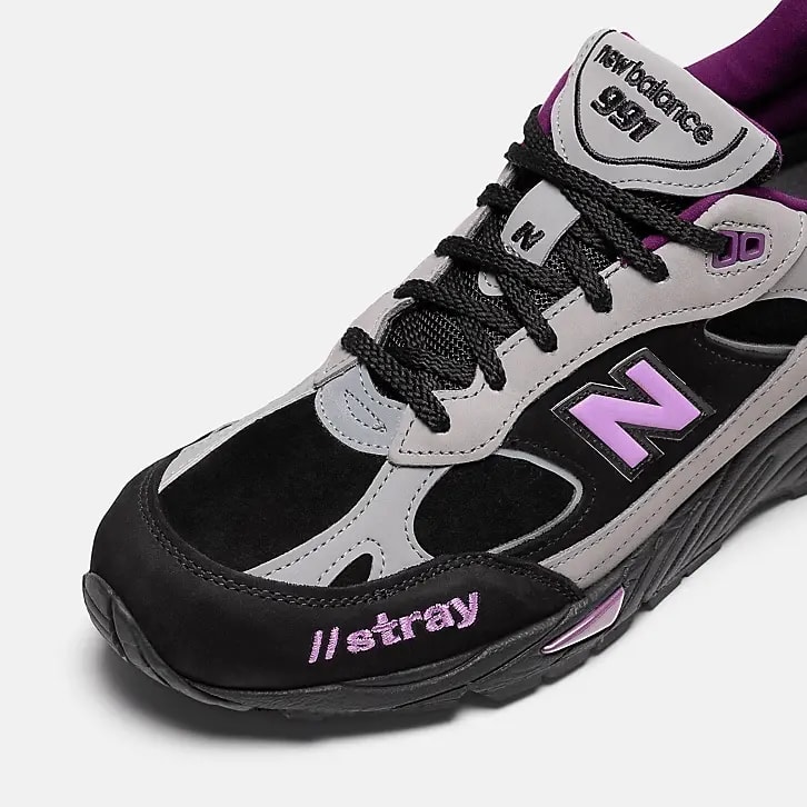Giày New Balance Stray Rats x 991 'Black Purple' W991SRP — ảnh 4