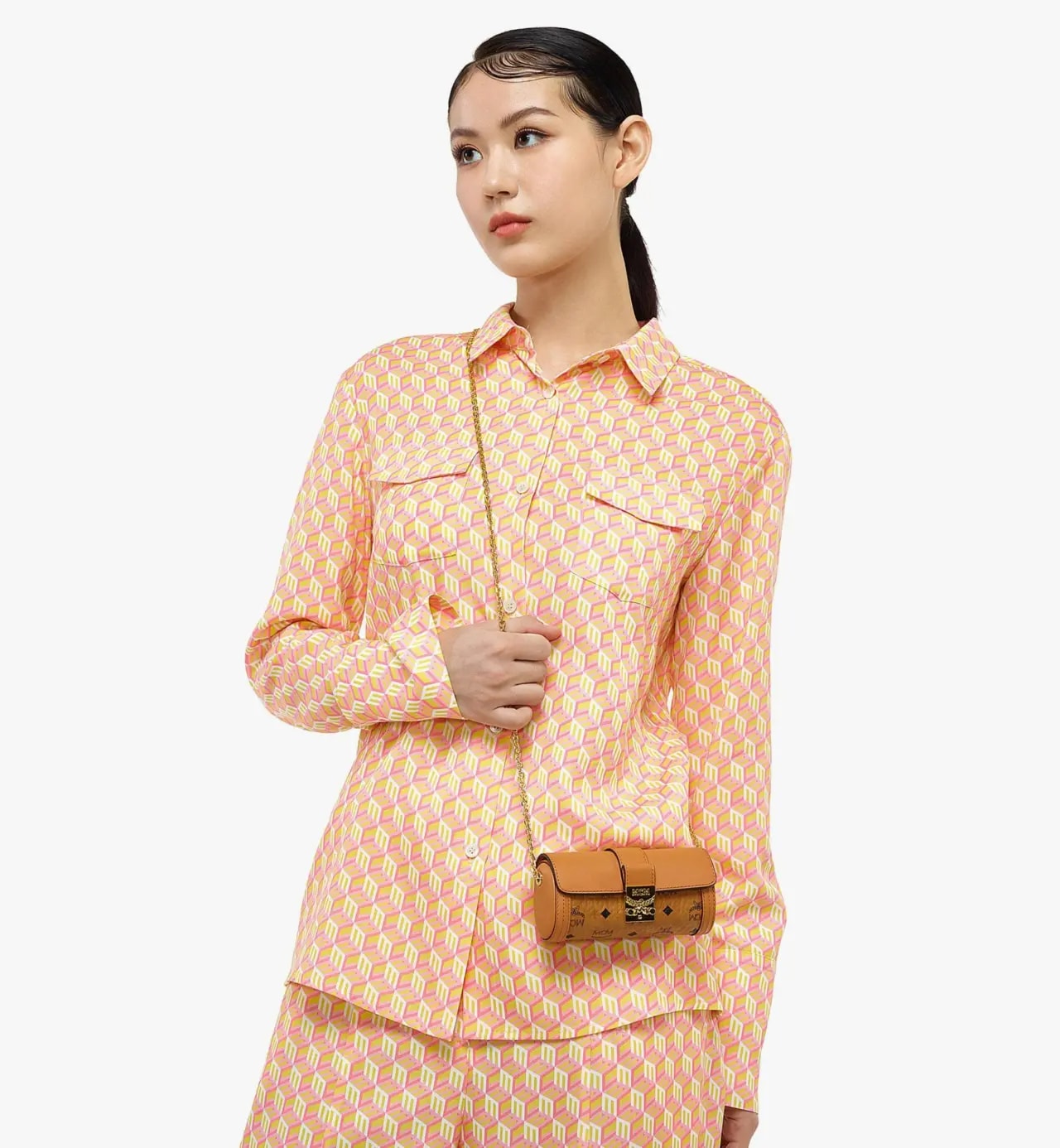 Túi MCM Tracy Cylinder Bag in Visetos MYZBSXT01CO001 — ảnh 3