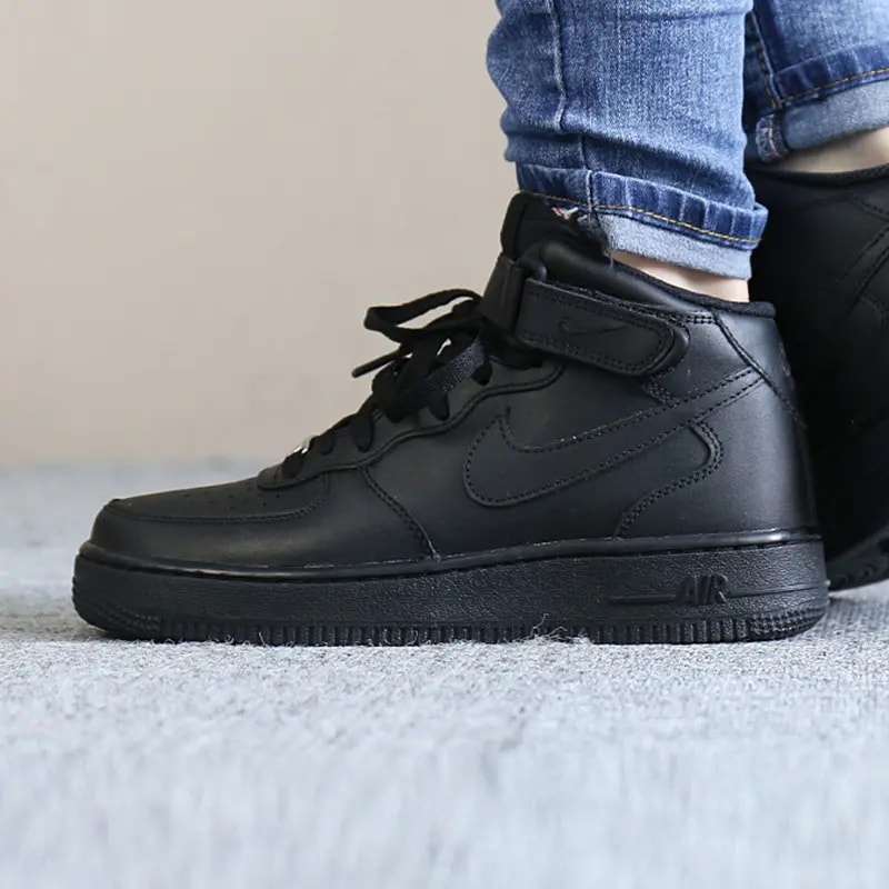 Giày Nike Wmns Air Force 1 '07 Mid 'Black' 366731-001 — ảnh 4