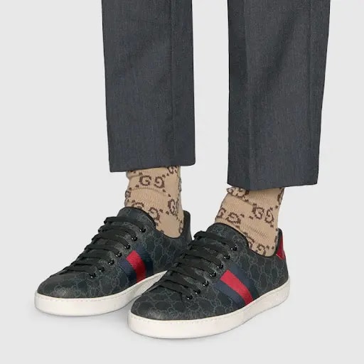 Giày Gucci Ace GG Supreme 'Black Grey' 429445-K2LH0-1130 — ảnh 3