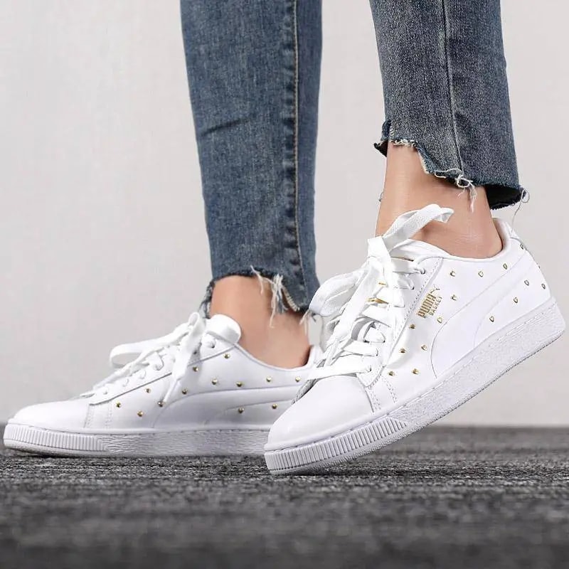 Giày Puma Basket Studs 'White' 369298-01 — ảnh 2