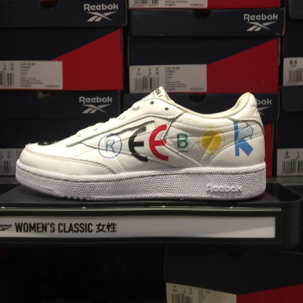 Giày Reebok BlackEyePatch x Club C 85 'White' FY3073 — ảnh 4