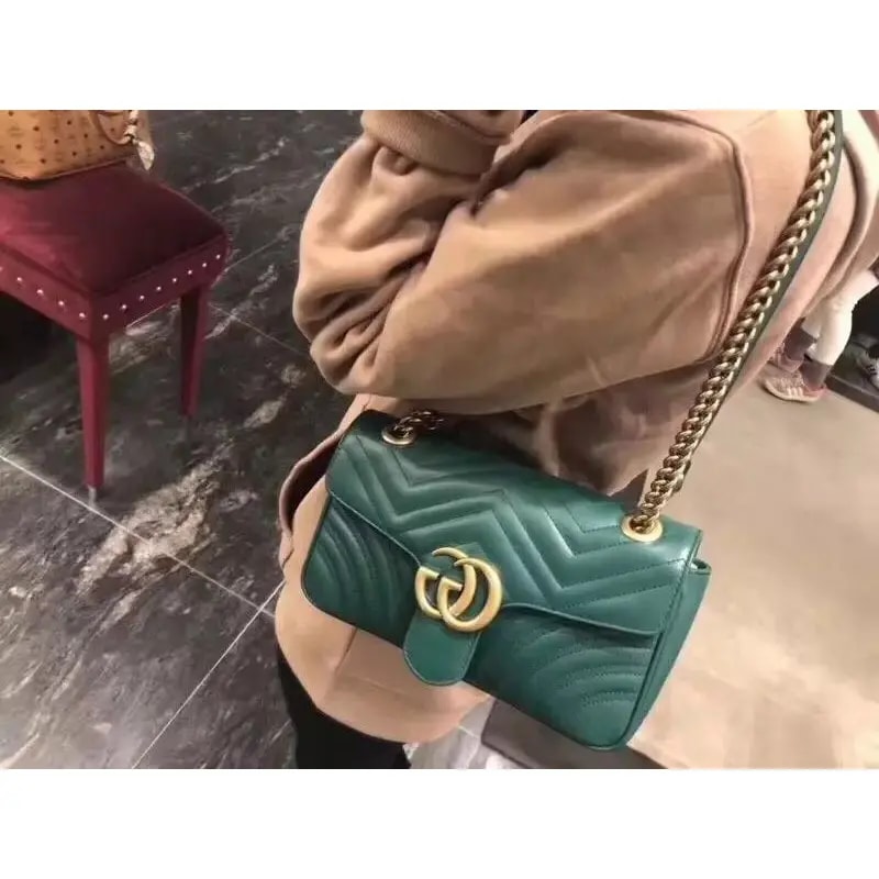 Túi Gucci GG Marmont 'Green' 443497-DTDIT-3120 — ảnh 5