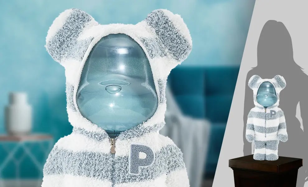 Mô Hình Bearbrick x Gelato Pique Pajamas Mint White — ảnh 3
