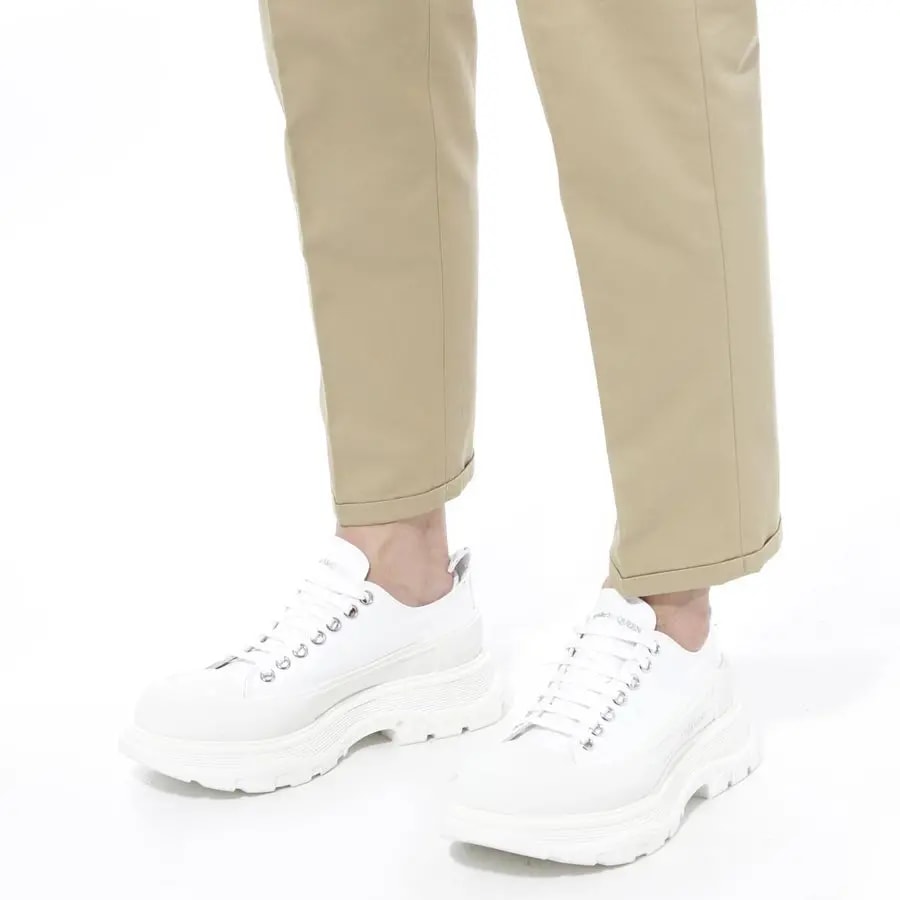 Giày Alexander McQueen Tread Slick Lace Up White 604257-W4L32-9000 — ảnh 4
