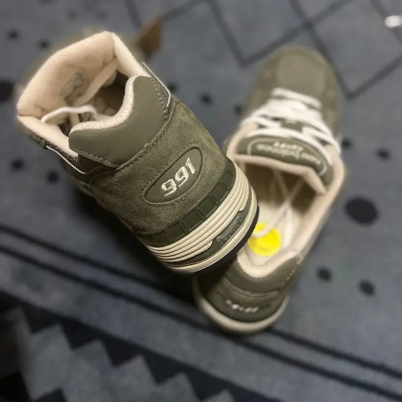 Giày New Balance 991 Made In England Olive Green M991DOW — ảnh 2